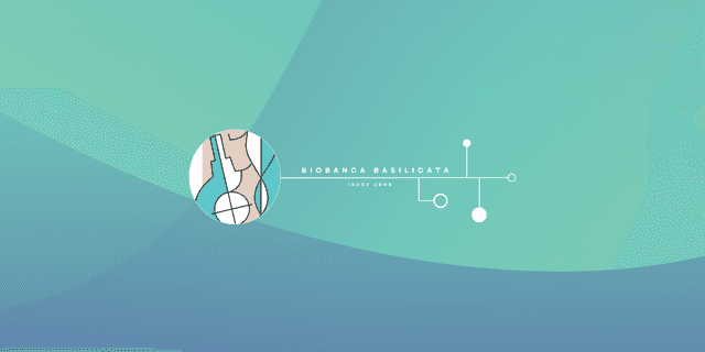 Il seguente logo rappresenta la Biobanca dell'IRCCS CROB, le sue connessioni e il suo impianto strutturale.