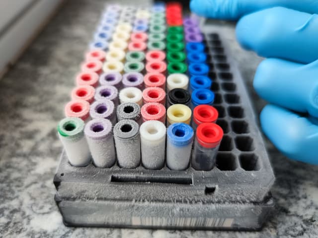 Provette datamatrix barcodate della Banca Biologica del CRESM 
